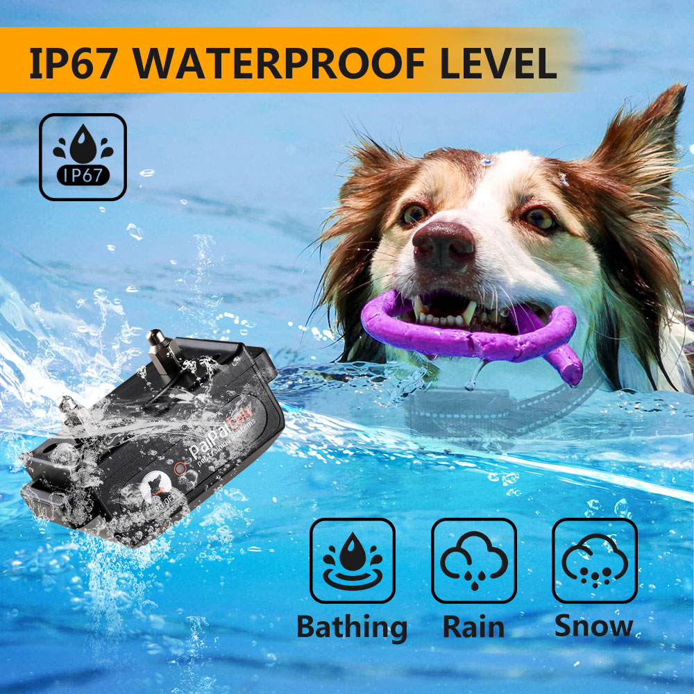 Pet Shock Collar Waterproof Rechargeable Dog Collar Training Modes Electric Anti Bark Dog Training Collar