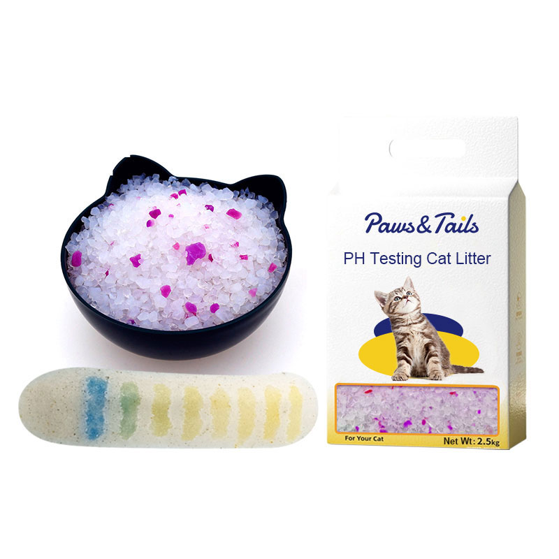 Oem Highly Absorbent Dust Free Ph Health Care Monitoring Indicator Crystal Silica Gel Cat Litter Sand