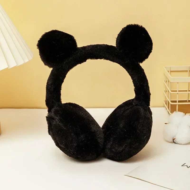 Winter Warm Plush Earmuffs for Women Men Cute Bear Ears Ear Warmer Earfl Outdoor Windproof Ear-Muffs Faux Furry Ear CoversXJ241126