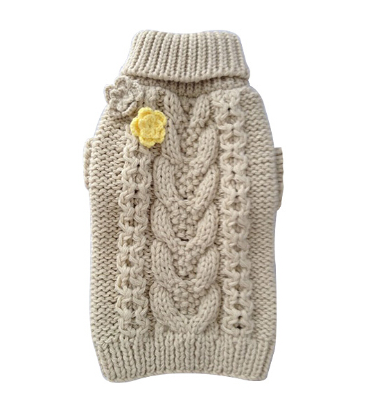 2020 Hot Sale Huge Stock Warm Winter Hand Knitted Knit Comfortable Polyester Sweatshirt Pet Dog Sweater
