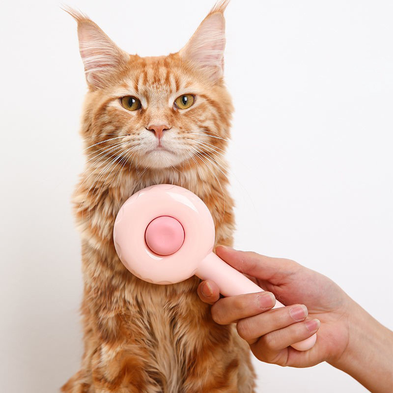 Lovely Pet Cleaning Brush for Dog Cat Grooming Comb Loose Underlayers Tangled Hair Remover One Button Control Beauty Products