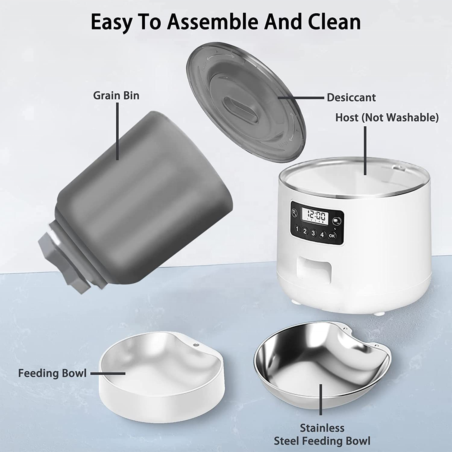 OF Hot Sale Automatic Wifi Mobile Phone Remote Control Smart 4L Dogs Cats Food Dispenser Smart Pet Feeder