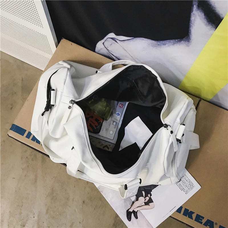 Wet and Dry Separation Yoga Fitnes Bag Mens Swimming Bag PU Portable Gym Bag Travel Bag Luggage Bag Custom Bags Print Name 241114