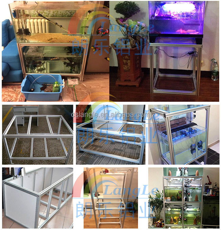 Fish tank aluminum living room metal rack 50 gallon fish tank for sale live seafood tank for restaurant metal aquarium stand