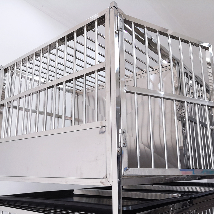 HF three layers animal vet pet cages & houses veterinary dog cage stainless dog kennels cages