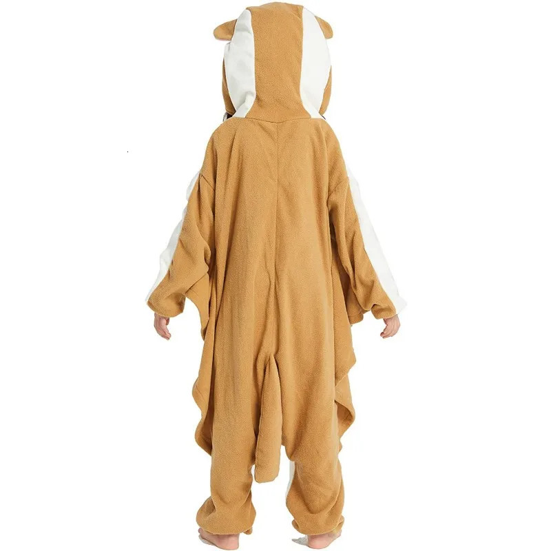 Kids Funny Cartoon Cosplay Onesie Baby Animal Halloween Pajamas Boys Girls Cute Flying Squirrel Kigurumi 241126