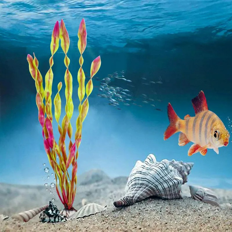 Popular aquarium accessories plastic aquarium decoration landscape plastic fish aquarium artificial plant bionic water grass