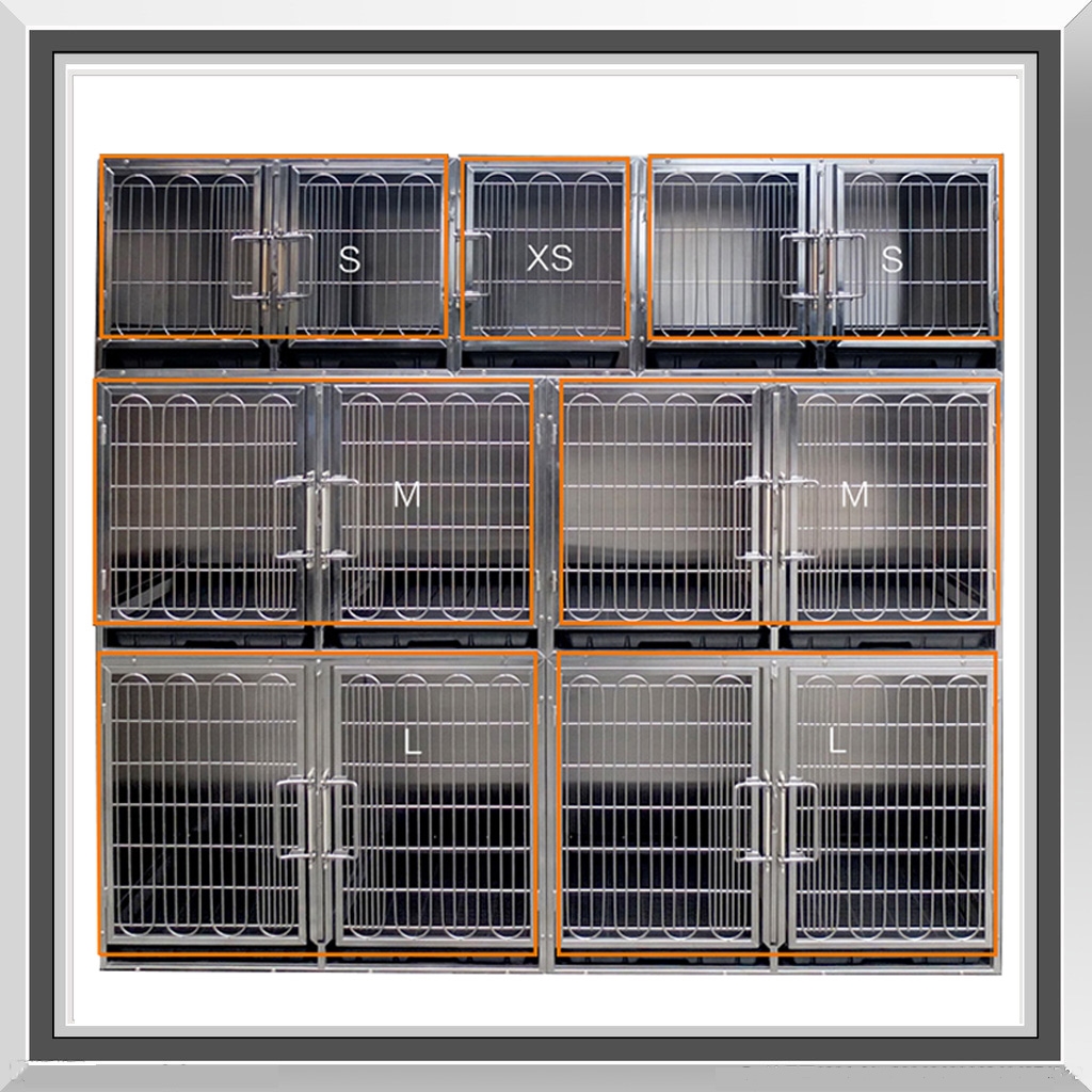 304 Stainless Steel Pet Icu Cage For Dog Cat Vet Oxygen Supply Bank Cages For Clinic And Hospital