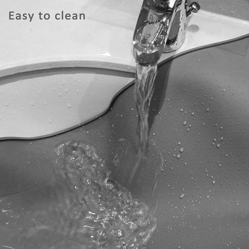 Non Slip Water Out to Floor Silicone Waterproof Food Mat 0.4inch Raised Edges Dog Cat Pet Feeding Mat