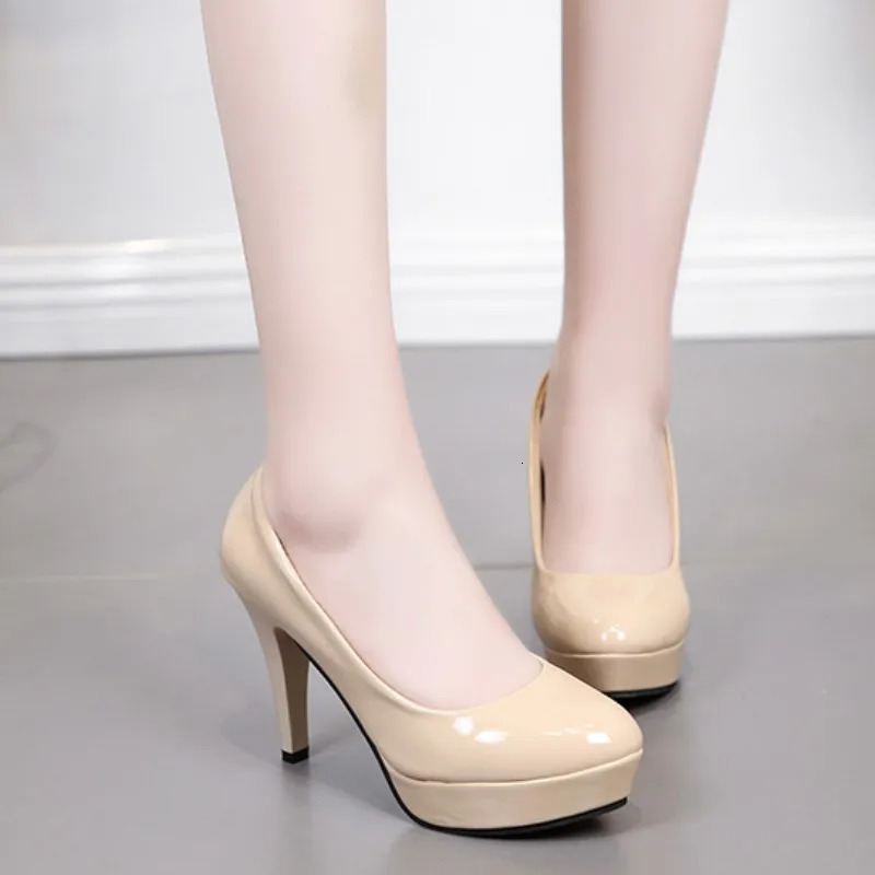 2024 Womens Pumps Fashion Round Toe Simple Solid Color Womens Shoes Autumn Elegant Banquet Party Dress Womens Stilettos 241126