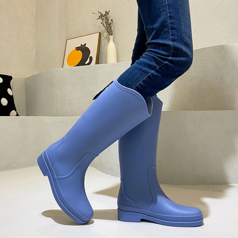 Womens high rubber boots waterproof work garden Galohes womens rain boots Botas De Caza Espanolas womens rain boots 241126