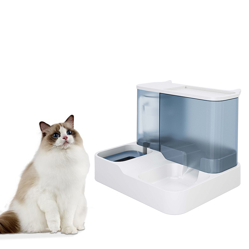 2.8L pink blue grey pet food water feeder drinking for dogs cats automatic pet feeder