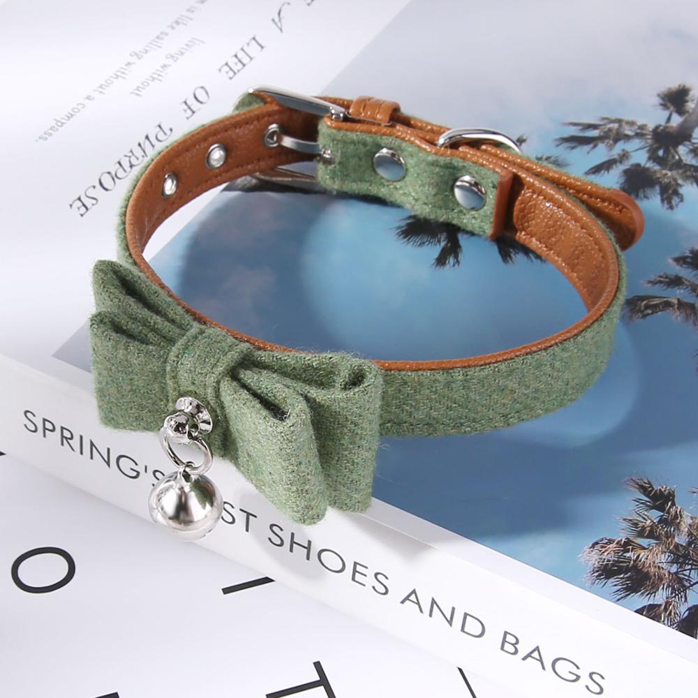 New cat bow tie pet collar dog collar with bell