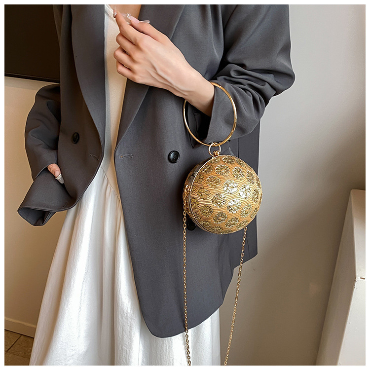 Outdoor High-end Mini For Women's Autumn And Winter New Chain Crossbody Fashionable Small Round Bag Designer Bags Handbags Women