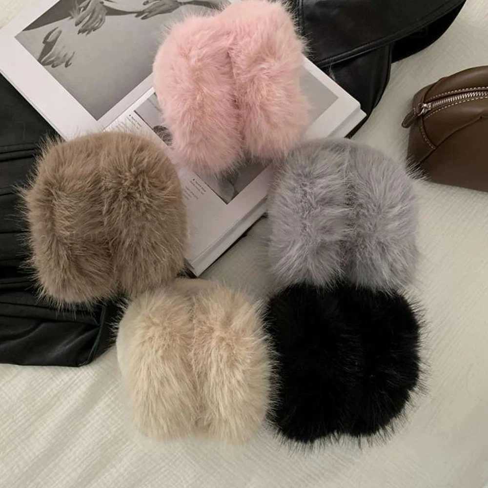 Fluffy Cosy Earmuffs Plush Soft Ear Warmer Faux Rabbit Fur Hang Ear Cover Warm Winter Ear Muffs Unisex Adult Ear Warmer FoldXJ241126