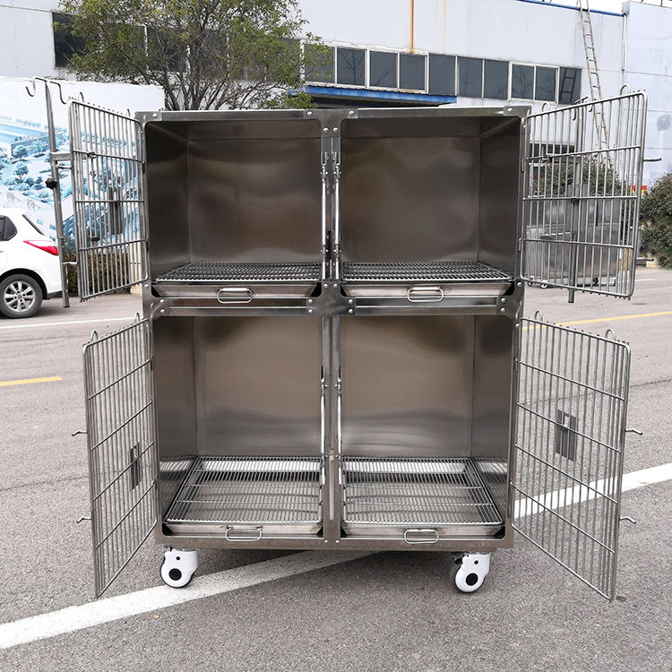 USMILEPET Factory Supply High Quality Veterinary Pet Cage For Pet Hospital Stainless Steel Professional Veterinary Equipment