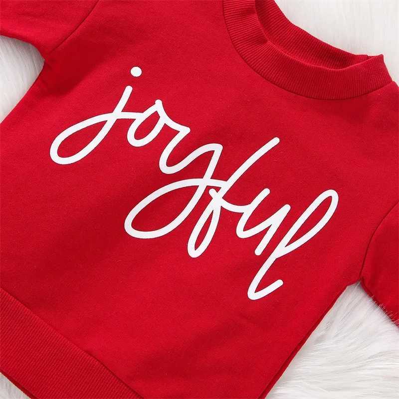 Clothing Sets Girls 2-Piece Outfit Stylish Long Sleeve Sweatshirt with Printed Letters and Striped Flare Pants Set for Kids H241126