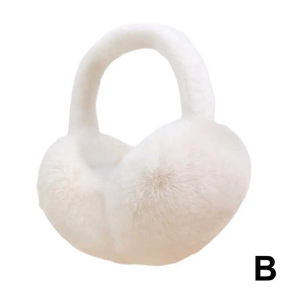 1PC Solid Color Soft Plush Ear Warmer Winter Warm Earmuffs Earfl Outdoor Ear-Muffs Fashion Cover Cold Protection Folding B6L3XJ241126