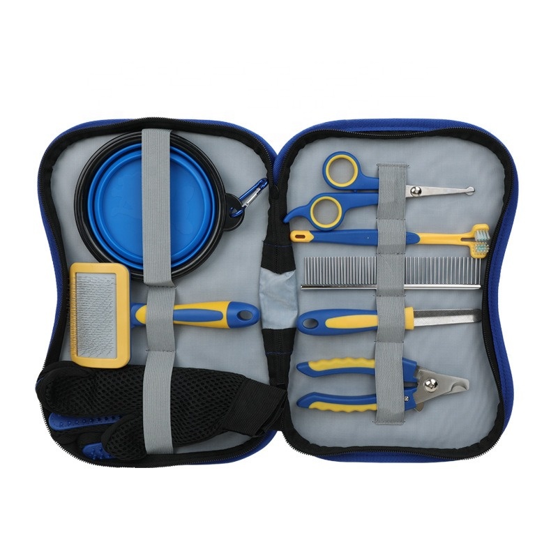 8 In 1 Pet Grooming Kit Tools Pet Grooming Hair Removal Bathing Tool Set For Dogs And Cats