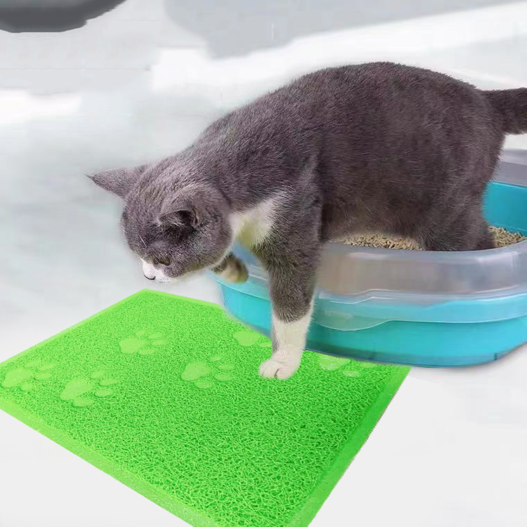 Pet feeding mat for dogs cats, waterproof pvc floor mat for food and water under bowl easy clean non-slip cat litter mat