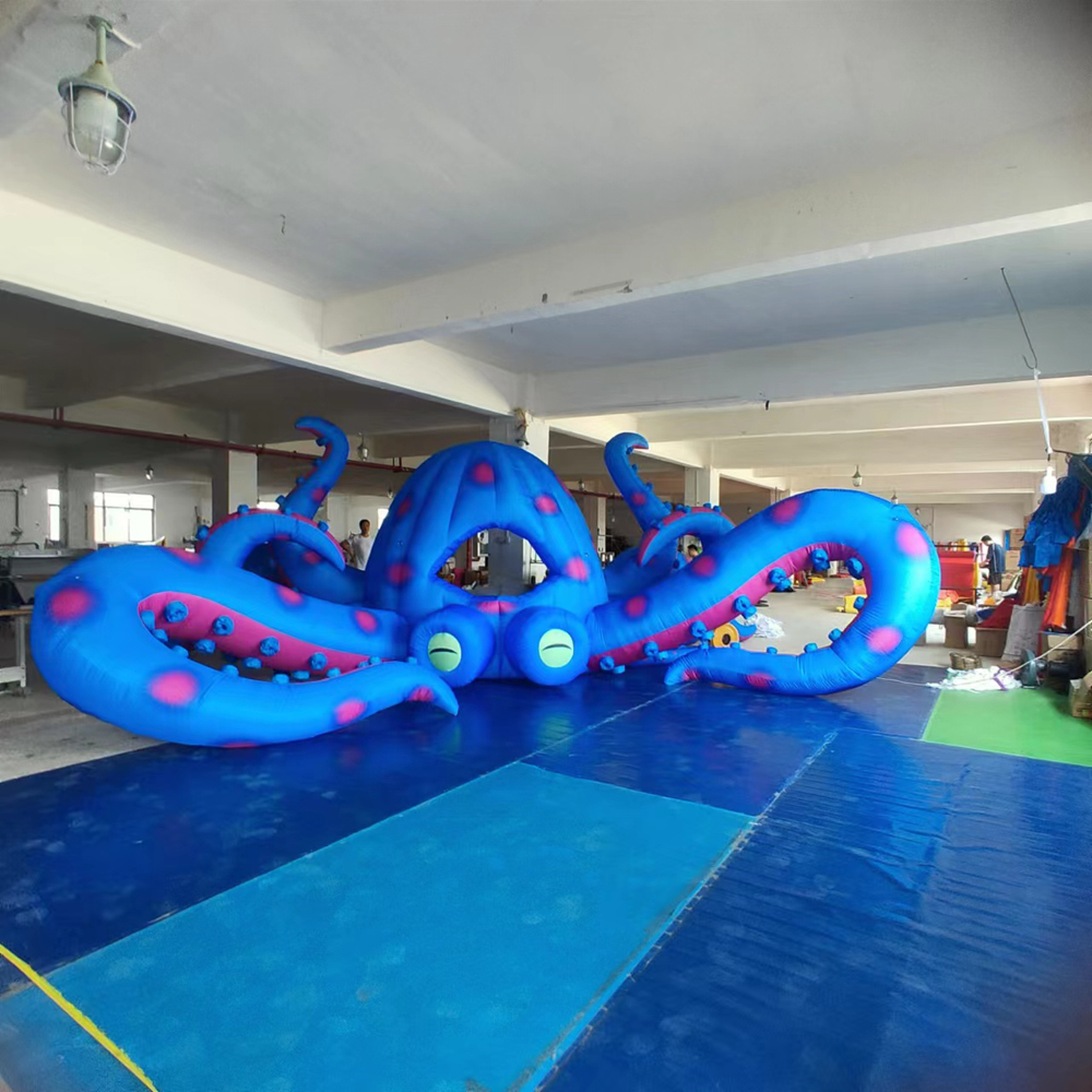 Inflatable Octopus Customized Ocean Event Outdoor 8m Giant Octopus DJ Booth Dome For Stage Decoration 10m wide (33ft) with blower