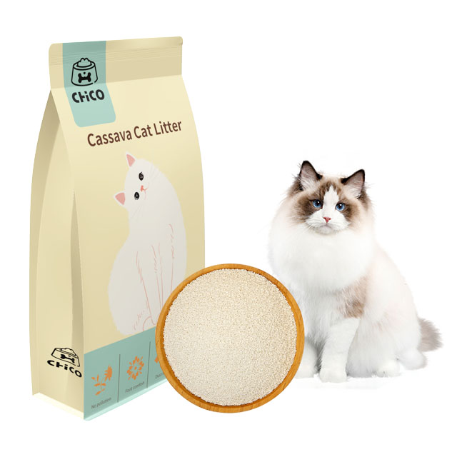 Bulk wholesale discount Low dust strong caking long time fresh cassava mixed cat litter