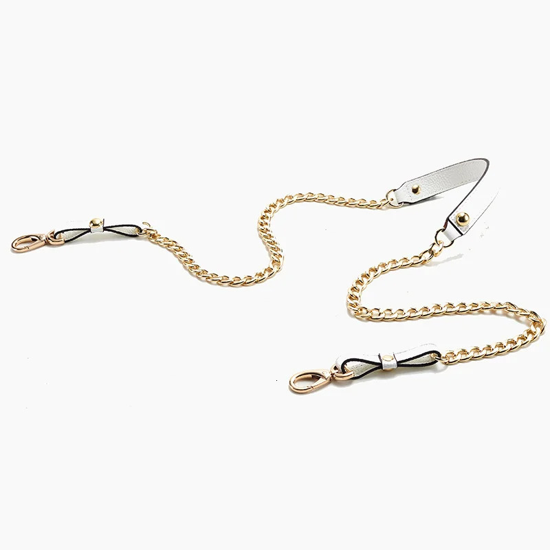 120CM Shoulder Bag Chain Aluminum with Leather Clasp Parts Hardware Messenger Buckle High Quality 241125