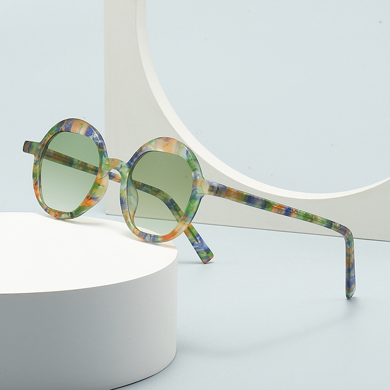 Fashion personality narrow frame anti-blue light mirror fashion street photography modern charm retro sunglasses