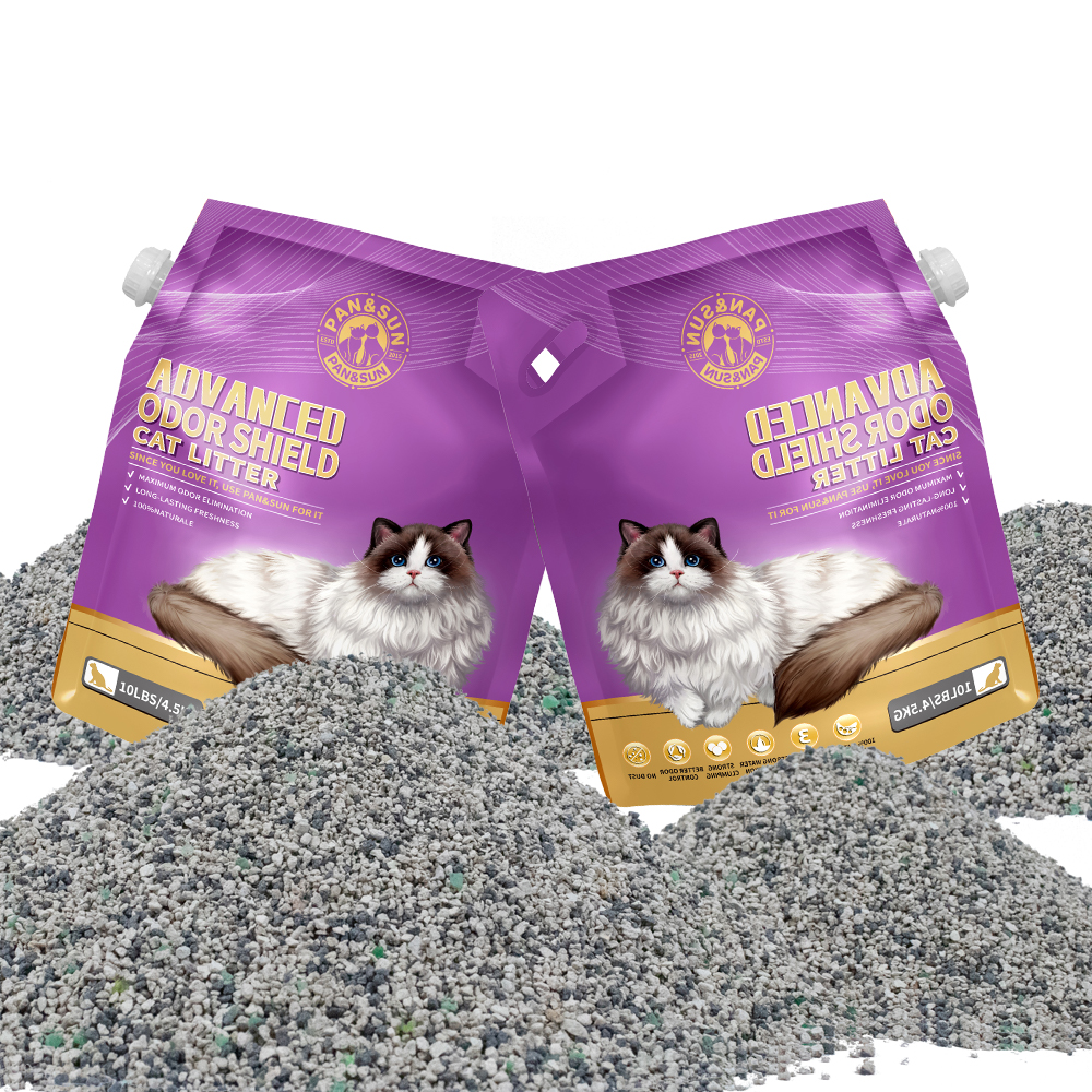 Pan&Sun Factory Wholesale Premium Kitty Cat Sand Strong Clumping Bentonite Cat Litter Sand 4.5kg 9kg