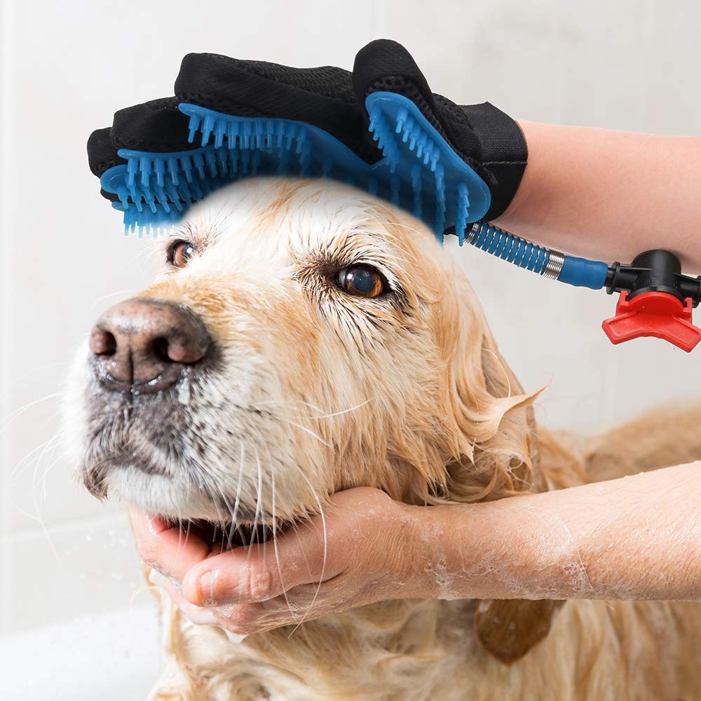Pet Bathing Glove Hair Brush Massage Dog Bathing Tools Grooming and Cleaning Gloves