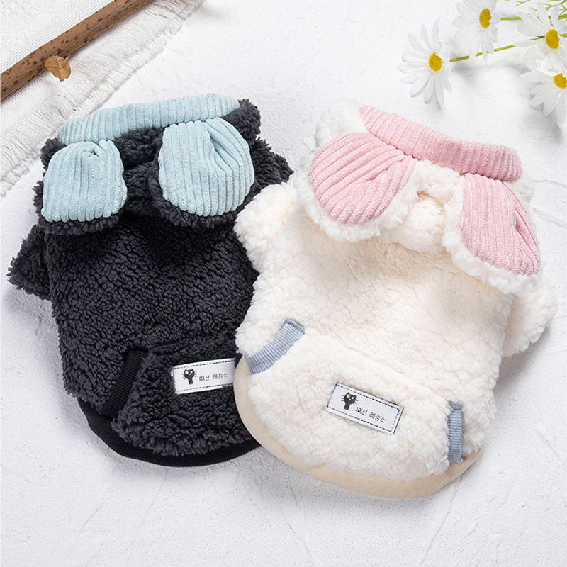 Warm Thick Coral Fleece Pet Clothes Cute Funny Sport Cartoon Style Apparel Dogs Cats Small XL XXL Sizes Winter Spring Holidays