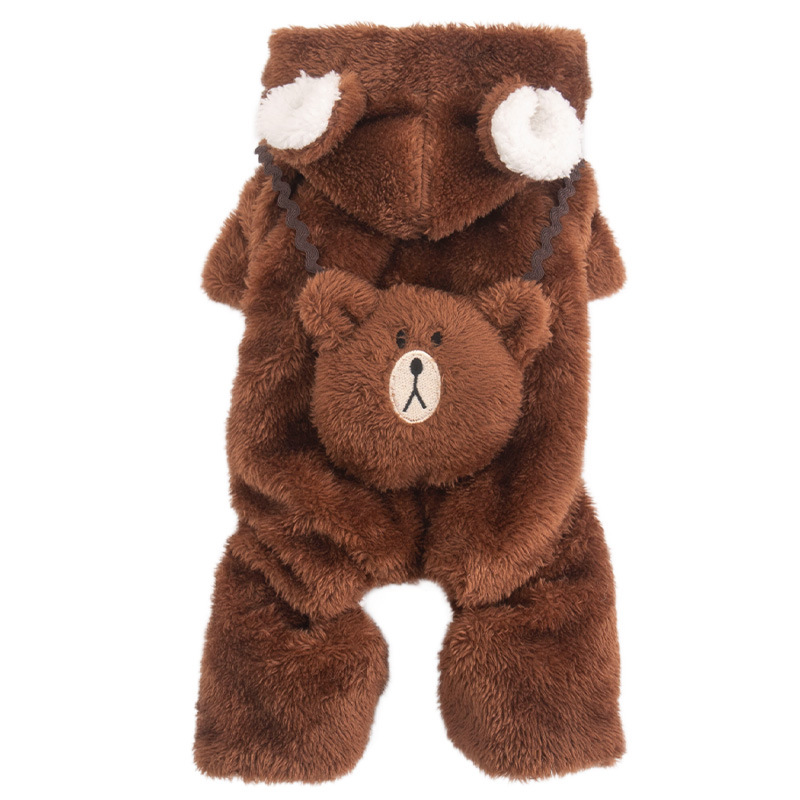 Warm Thick Coral Fleece Pet Clothes Cute Funny Sport Cartoon Style Apparel Dogs Cats Small XL XXL Sizes Winter Spring Holidays