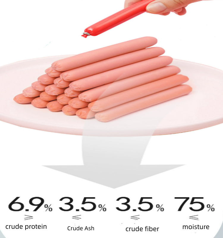 Hot Selling Bulk Pet Snacks Chicken And Beef And Fish And Duck Flavor Pet Sausage For Dogs And Cats