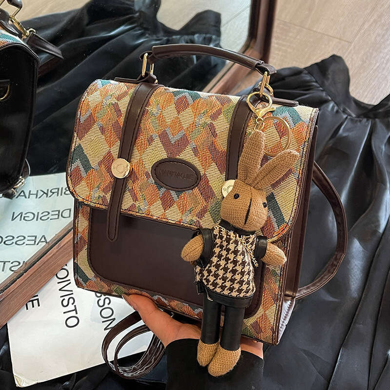 High end niche backpack women 2024 new fashionable crossbody bag for women, stylish and versatile, single shoulder hand