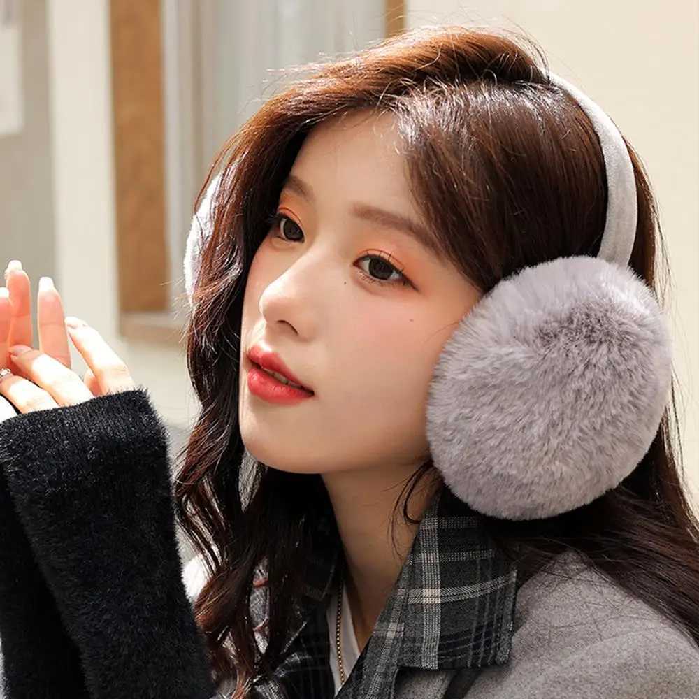 Soft Plush Ear Warmer Winter Warm Ear Muffs for Women Men Fashion Solid Color Earfl Outdoor Cold Protection EarMuffs Ear CoverXJ241126