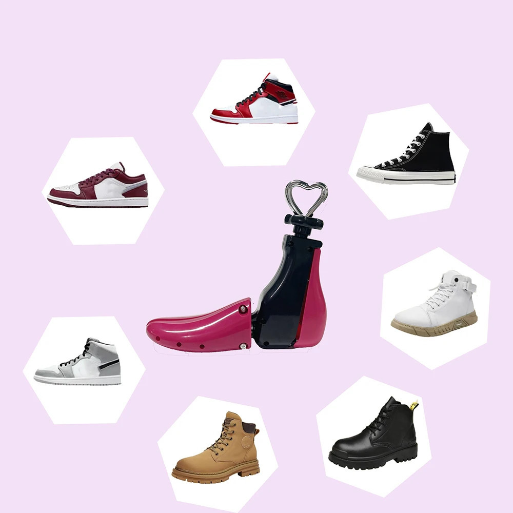 1Pc unisex adjustable flat high-heeled shoes stretch shoe tree mens plastic portable shoe shape stretch shoe rack 241126