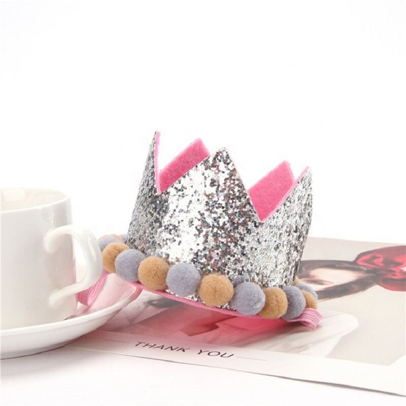2022 Top Sale Shiny Birthday Dog Bandana Colorful Cute Party Pet Hat Crown