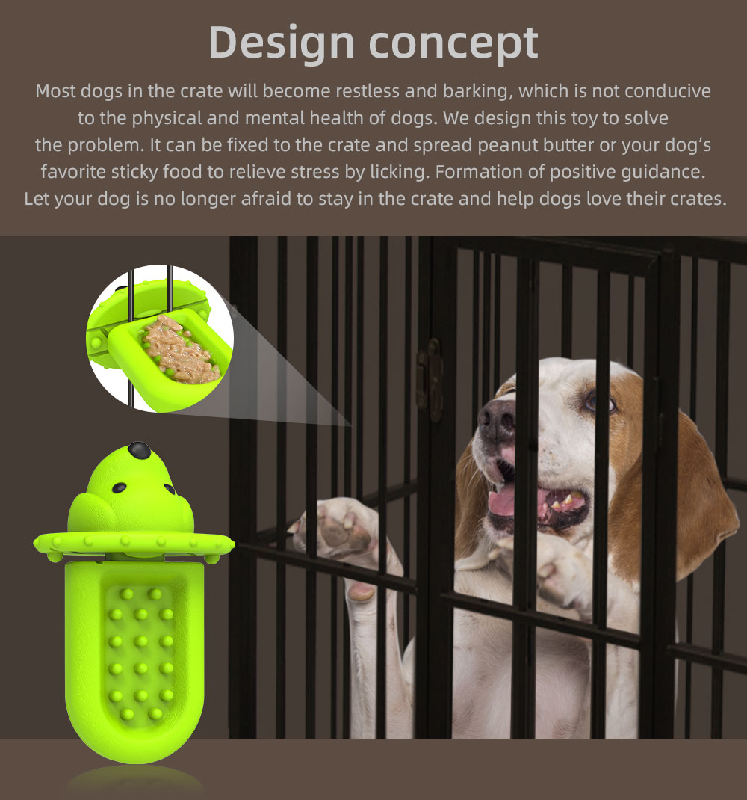 Kinyu Patent Product 2023 Pet Supplie Dog Lick Pad Natural Rubber Dog Training Aid Toy Crate Training Tool Dog Lick Mat