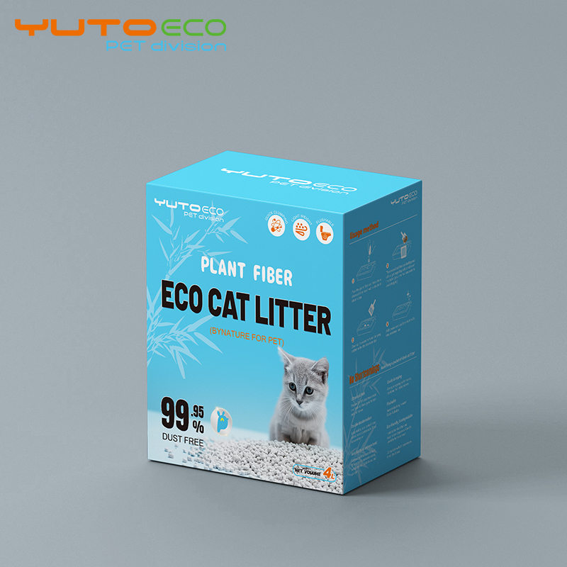 Low Tracking Plant Fiber Cat Litter Natural Flushable Fast Clumping Strong Water Absorption Deodorizing Fast Drying Cat Litter