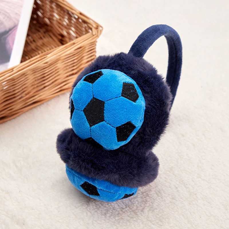 Kids Cute Football Earmuffs Winter Outdoor Travel Cold-proof Ear C Warmer Thickened Warm Ear Muffs for Baby Boy GirlXJ241126