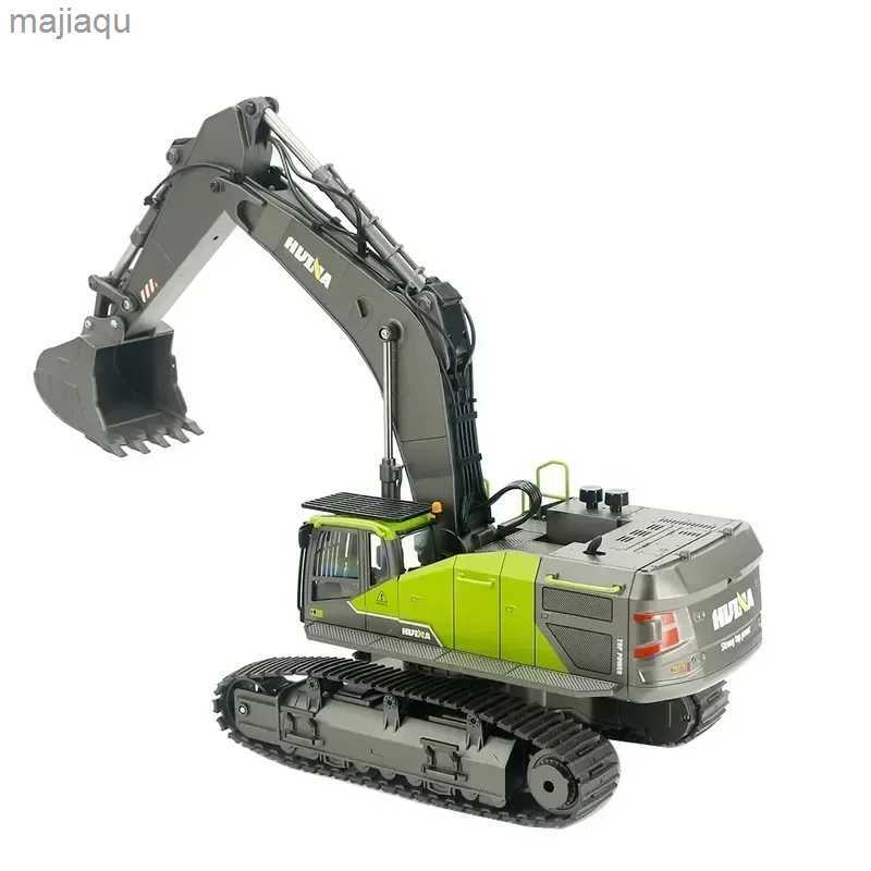 Electric/RC Car Track 22 channel multifunctional screw driven alloy excavator model Huina 1593 remote-controlled engineering vehicle toy childrens giftL2404