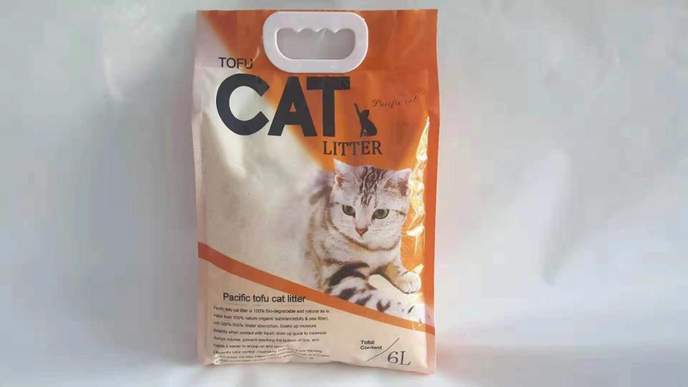 Wholesale natural eco-friendly tofu cat litter high absorption catlitter flushable quickly clumping tofu cat litter