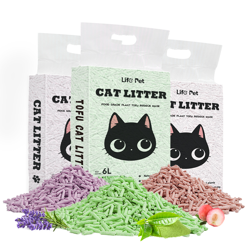Tofu Cat Litter Manufacturer 6L OEM Tofu Cat Litter Deodorizing Agglomeration Easy