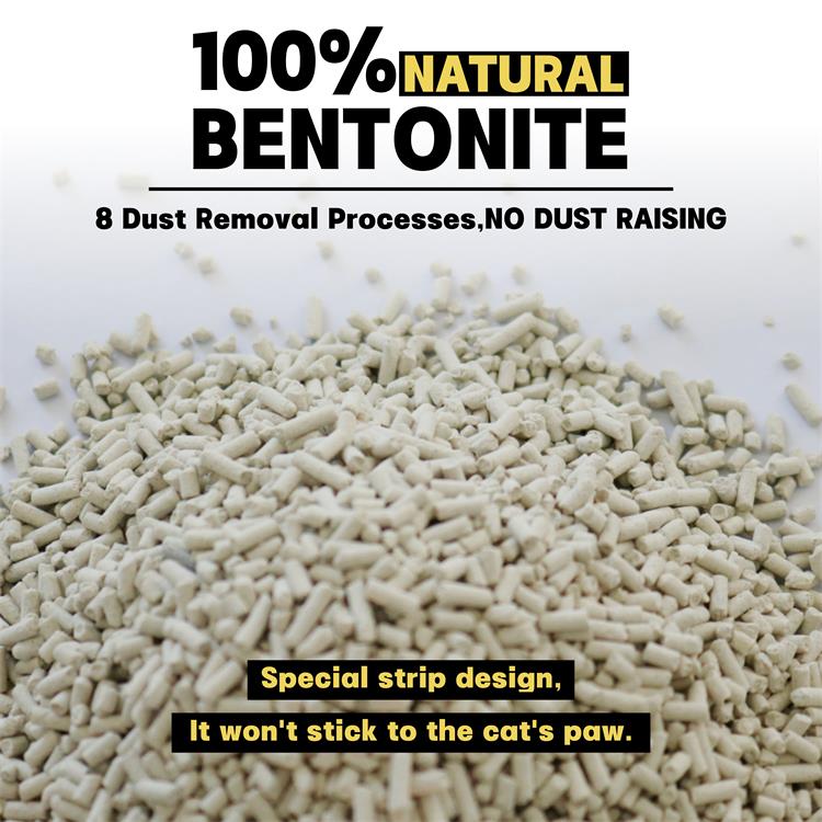 OEM low price Strip Bentonite cat litter sand easy scoop bentonite cat litter premium Bentonite Cat Litter bulk