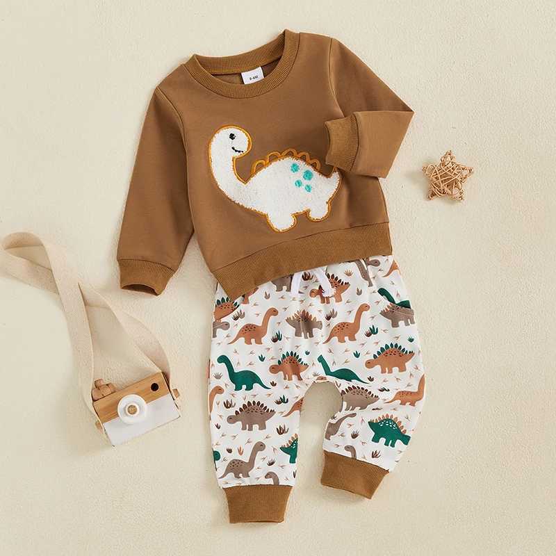 Clothing Sets Toddler Boy Winter Outfit Cute Bear Print Hoodie and Fleece Pants 2 Piece Set Warm Clothes for Baby Boy H241126