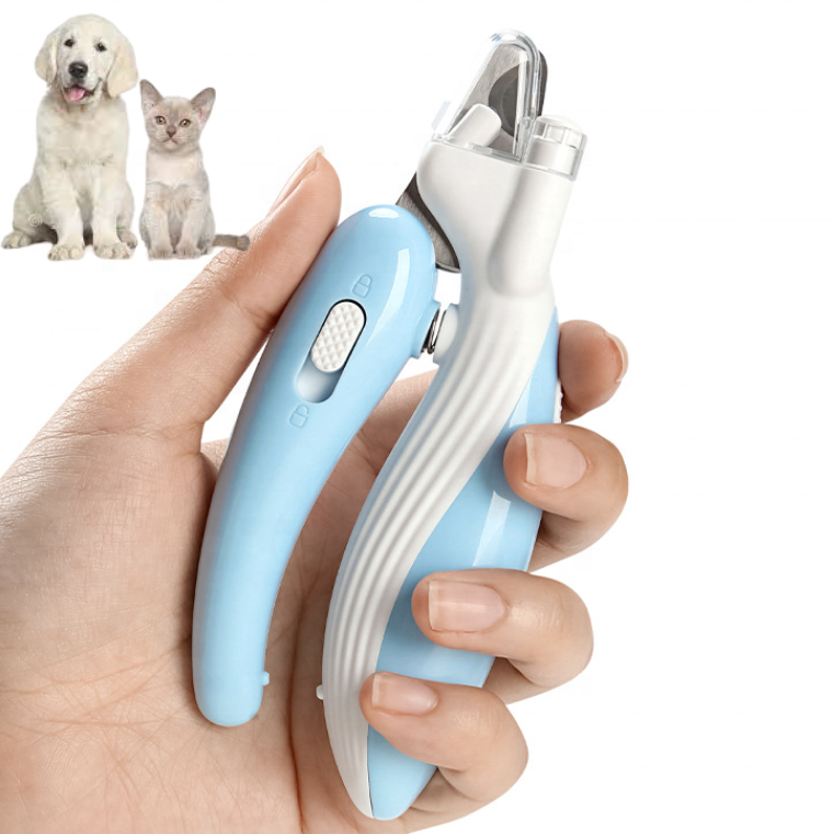 OF Hot Selling LED Light Electric Dog Claw Nail Scissors File Claw Cutters Dog Nail Clippers