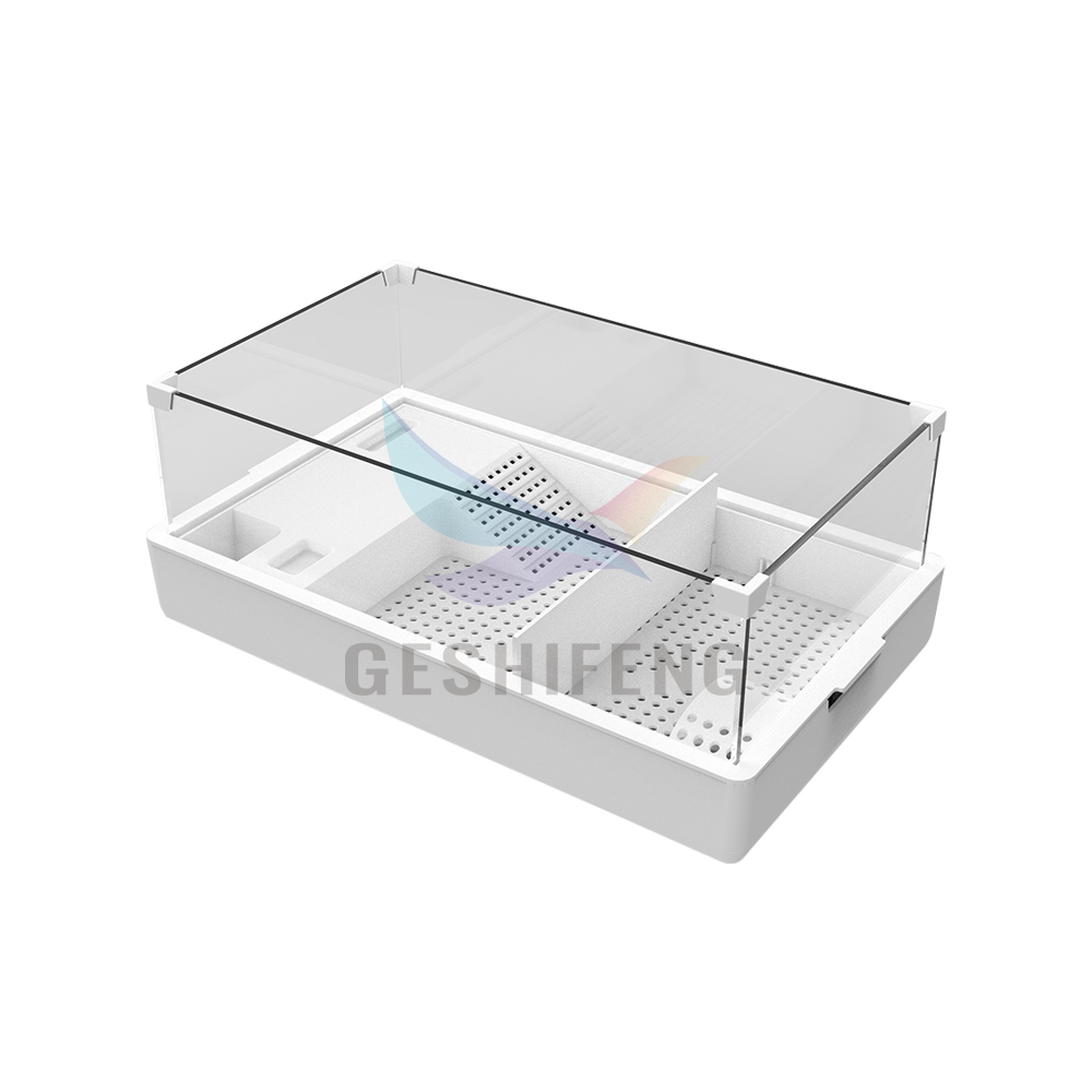Custom Plastic Ultra White Glass Turtle Basin Combination Turtle Jar Products Tortoise Enclosure