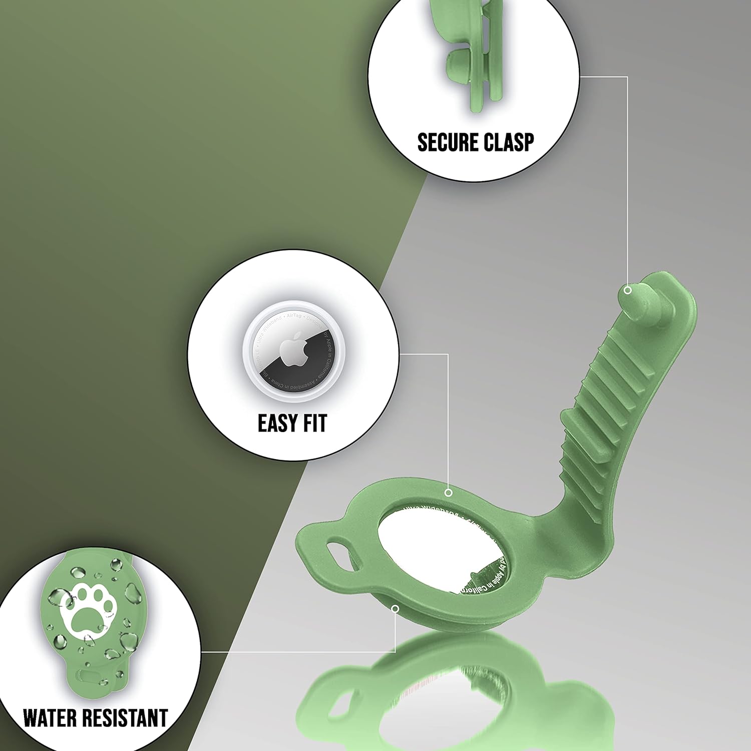 Silicone Full Protection Case for Apple AirTag Pet Tracker Pet Anti-Lost Finder Dog Cat Collar Accessories Backpacks