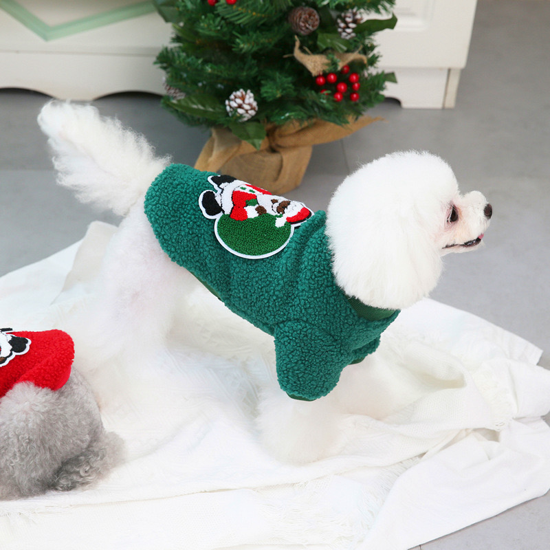 LM0344K Dog autumn and winter clothes Pet Christmas Clothes Small dog pet fleece pullover