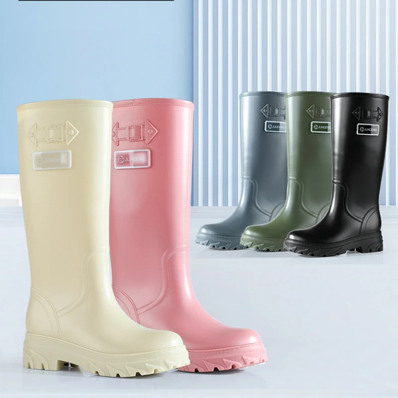 High water boots womens rain boots rubber shoes waterproof Galohes garden work safety rain boots womens shoes Botas Lluvia Femenina 241126
